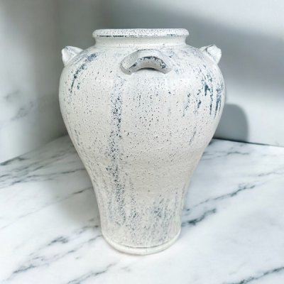 Vase แจกันดินเผาทรงไห มีหู 4 หู ขนาด 25 x 31 cm.