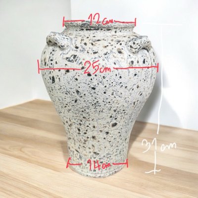 Vase แจกันดินเผาทรงไห มีหู 4 หู ขนาด 25 x 31 cm.