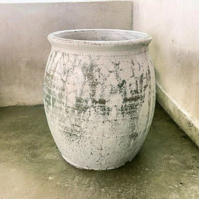 Flowerpot กระถางดินเผาทรงตรงเล็กปากบาน ขนาด 20 x 24 cm.
