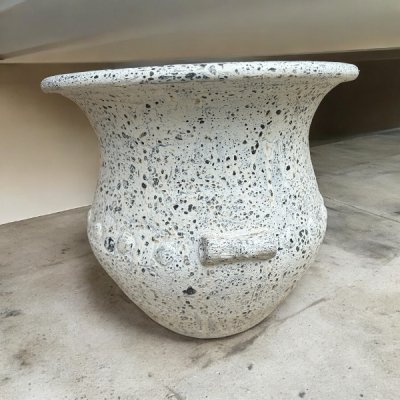 Basin อ่างดินเผาทรงบาหลี มีหู 3 หู ขนาด 40 x 40 cm.