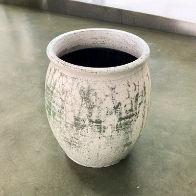 Flowerpot กระถางดินเผาทรงตรงเล็กปากบาน ขนาด 20 x 24 cm.