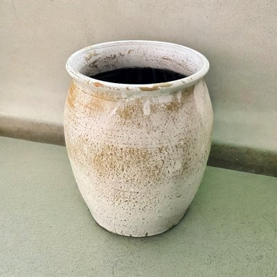 Flowerpot กระถางดินเผาทรงตรงเล็กปากบาน ขนาด 20 x 24 cm.