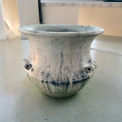 Bali-style Terracotta Basin with Three Handles – Size: 40 x 40 cm