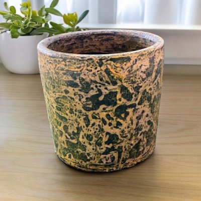 Flowerpot กระถางดินเผาทรงตรงเรียบ ขนาด  23 x 25 cm.