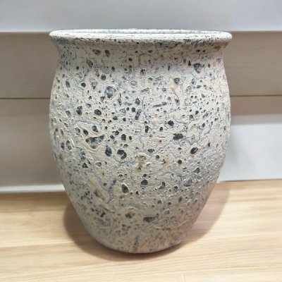 Flowerpot กระถางดินเผาทรงตรงเล็กปากบาน ขนาด 20 x 24 cm.