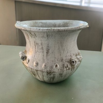 Bali-style Terracotta Basin with Three Handles – Size: 40 x 40 cm