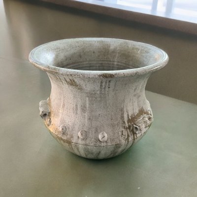 Bali-style Terracotta Basin with Three Handles – Size: 40 x 40 cm