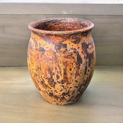 Flowerpot กระถางดินเผาทรงตรงเล็กปากบาน ขนาด 20 x 24 cm.