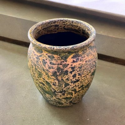 Flowerpot กระถางดินเผาทรงตรงเล็กปากบาน ขนาด 20 x 24 cm.