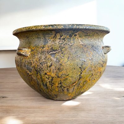 Basin อ่างดินเผาปากกว้างมีหู 4 หู ขนาด 55 x 40 cm.