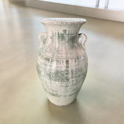 Vase แจกันดินเผาปากบาน มีหู 2 หู ขนาด 23 x 35 cm.