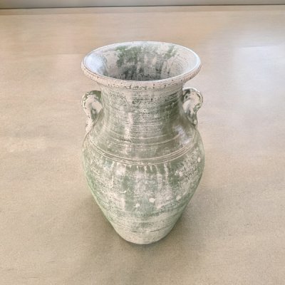 Vase แจกันดินเผาปากบาน มีหู 2 หู ขนาด 23 x 35 cm.