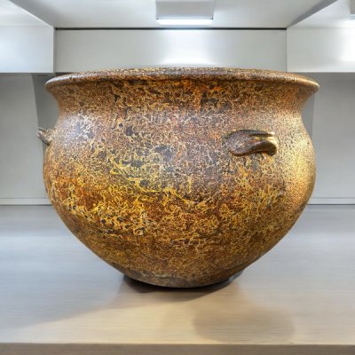 Basin อ่างดินเผาปากกว้างมีหู 4 หู ขนาด 55 x 40 cm.