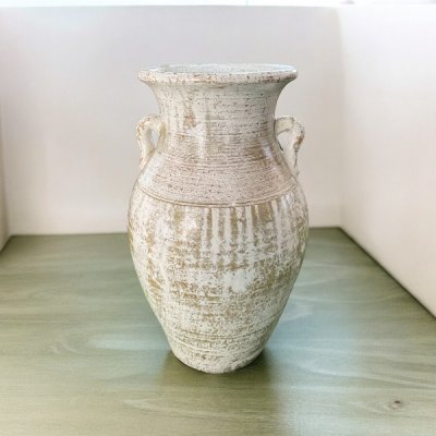 Vase แจกันดินเผาปากบาน มีหู 2 หู ขนาด 23 x 35 cm.