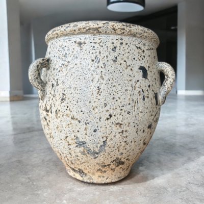 Flower pot กระถางดินเผาทรงโอ่งมีหู 3 หู ขนาด 26 x 30 cm.