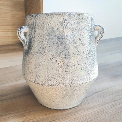 Flowerpot กระถางดินเผาก้นเหลี่ยม มีหู 3 หู ขนาด 28 x 31 cm.