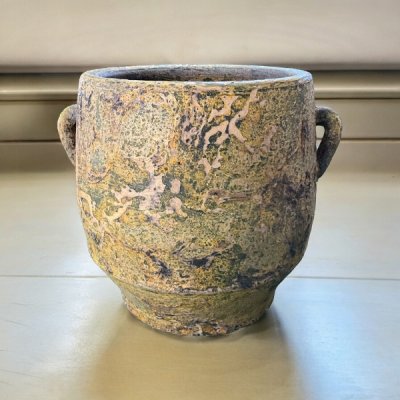 Flowerpot กระถางดินเผาก้นเหลี่ยม มีหู 3 หู ขนาด 28 x 31 cm.