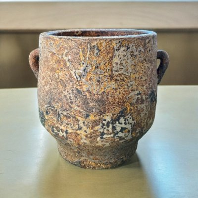 Flowerpot กระถางดินเผาก้นเหลี่ยม มีหู 3 หู ขนาด 28 x 31 cm.