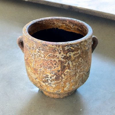 Flowerpot กระถางดินเผาก้นเหลี่ยม มีหู 3 หู ขนาด 28 x 31 cm.