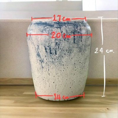 Flowerpot กระถางดินเผาทรงไหเล็ก ขนาด 20 x 24 cm.