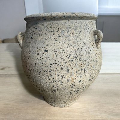 Flowerpot กระถางดินเผาทรงโอ่ง มีหู 3 หู ขนาด 42 x 48 cm.