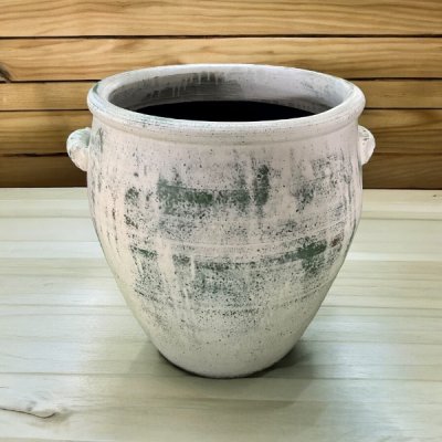 Flowerpot กระถางดินเผาติดหูเชือก 2 หู ขนาด 37 x 38 cm.