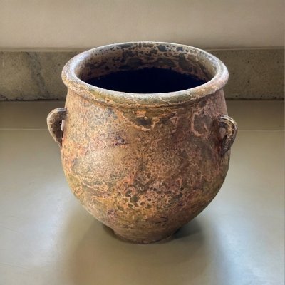 Flowerpot กระถางดินเผาทรงโอ่ง มีหู 3 หู ขนาด 42 x 48 cm.