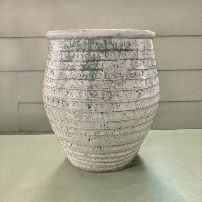 Flowerpot กระถางดินเผาทรงโอ่งลายคอตาล ขนาด 24 x 28 cm.