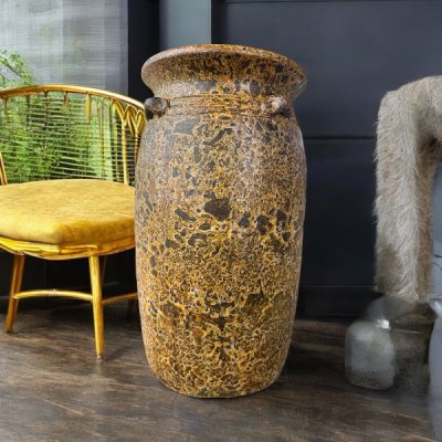 Flowerpot กระถางดินเผาทรงตรงปากแบน วินเทจสไตล์ มีหู 4 หู  ขนาด 26 x 47 cm. ใช้ทำเป็นที่ใส่เก็บร่มได้