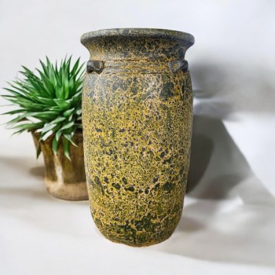 Flowerpot กระถางดินเผาทรงตรงปากแบน วินเทจสไตล์ มีหู 4 หู  ขนาด 26 x 47 cm. ใช้ทำเป็นที่ใส่เก็บร่มได้