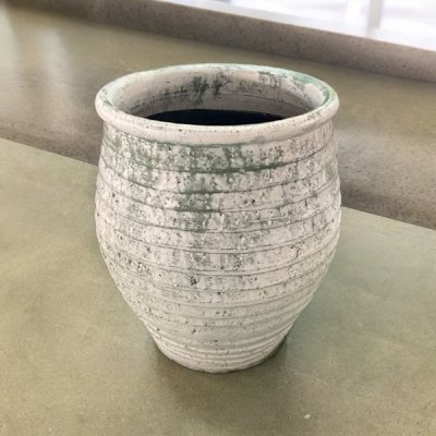 Flowerpot กระถางดินเผาทรงโอ่งลายคอตาล ขนาด 24 x 28 cm.