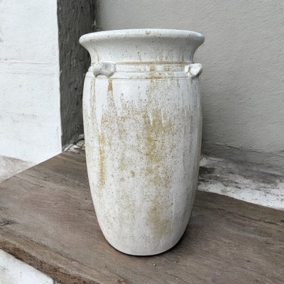 Flowerpot กระถางดินเผาทรงตรงปากแบน วินเทจสไตล์ มีหู 4 หู  ขนาด 26 x 47 cm. ใช้ทำเป็นที่ใส่เก็บร่มได้