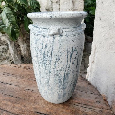 Flowerpot กระถางดินเผาทรงตรงปากแบน วินเทจสไตล์ มีหู 4 หู  ขนาด 26 x 47 cm. ใช้ทำเป็นที่ใส่เก็บร่มได้