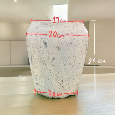 Flowerpot กระถางดินเผาทรงไหเล็ก ขนาด 20 x 24 cm.