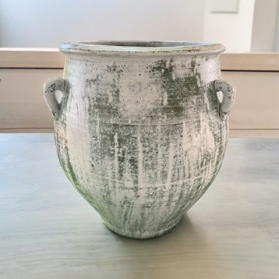 Flowerpot กระถางดินเผาทรงโอ่ง มีหู 3 หู ขนาด 42 x 48 cm.