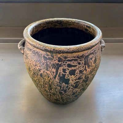 Flowerpot กระถางดินเผาติดหูเชือก 2 หู ขนาด 37 x 38 cm.