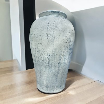 Vase แจกันดินเผาทรงไหเรียบสูง วินเทจสไตล์ ขนาด 26 x 44 cm.