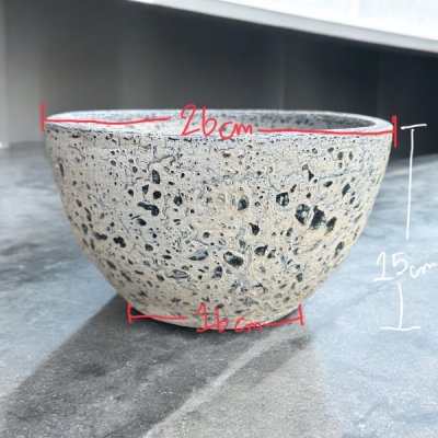 Flowerpot กระถางดินเผาทรงถ้วย ขนาด 26 x 15 cm.