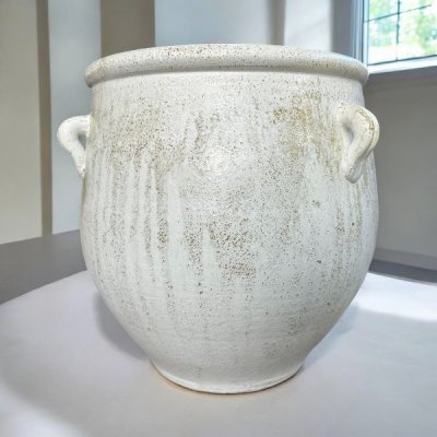 Flowerpot กระถางดินเผาทรงโอ่งมีหู 3 หู ขนาด 40 x 38 cm.