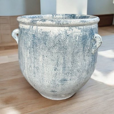 Flowerpot กระถางดินเผาทรงโอ่งมีหู 3 หู ขนาด 40 x 38 cm.
