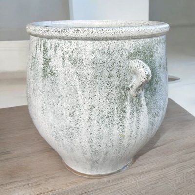 Flowerpot กระถางดินเผาทรงโอ่งมีหู 3 หู ขนาด 40 x 38 cm.