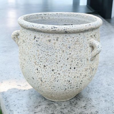 Flowerpot กระถางดินเผาทรงโอ่งมีหู 3 หู ขนาด 40 x 38 cm.