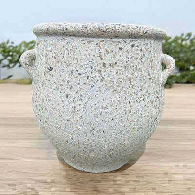 Flowerpot กระถางดินเผาทรงโอ่งมีหู 3 หู ขนาด 40 x 38 cm.