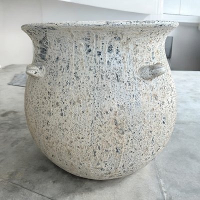 Basin อ่างดินเผาทรงบาหลีปากบาน มีหู 3 หู ขนาด 50 x 52 cm.