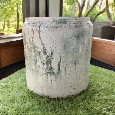 Flowerpot กระถางวินเทจดินเผาทรงไหเรียบ ขนาด 29 x 25cm.