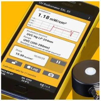 เครื่องวัดรังสีอัลตราไวโอเลตแบบใช้ร่วมกับสมาร์ทโฟนรุ่น UV Radiometer SXL 55