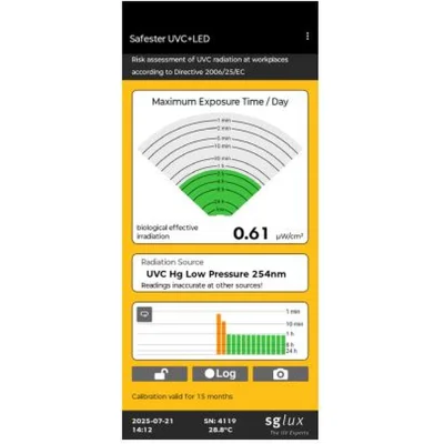 เครื่องวัดรังสี UVC แบบใช้ร่วมกับสมาร์ทโฟนรุ่น Safester UVC+LED