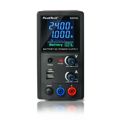 แหล่งจ่ายไฟ DC แบบพกพาพร้อมแบตเตอรี่ในตัวรุ่น P 6200