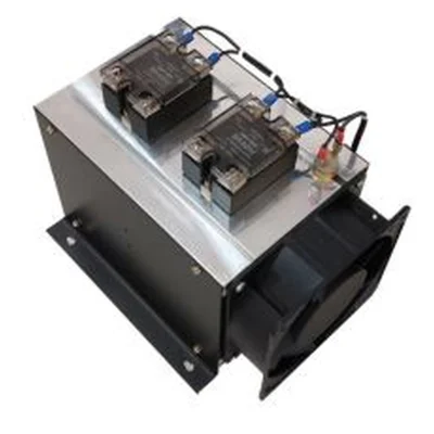 ชุดสวิตช์โซลิดสเตตพร้อมฮีตซิงก์และพัดลมรุ่น SSR Static Switch 40 to 300 Amperes