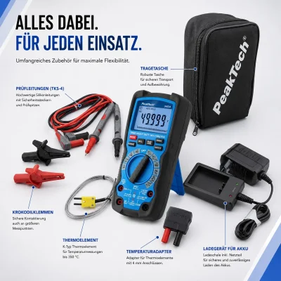 Heavy Duty Multimeter มัลติมิเตอร์ดิจิทัล True RMS รุ่น PeakTech P 3454